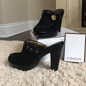 Brand new black Coach Jodey clog